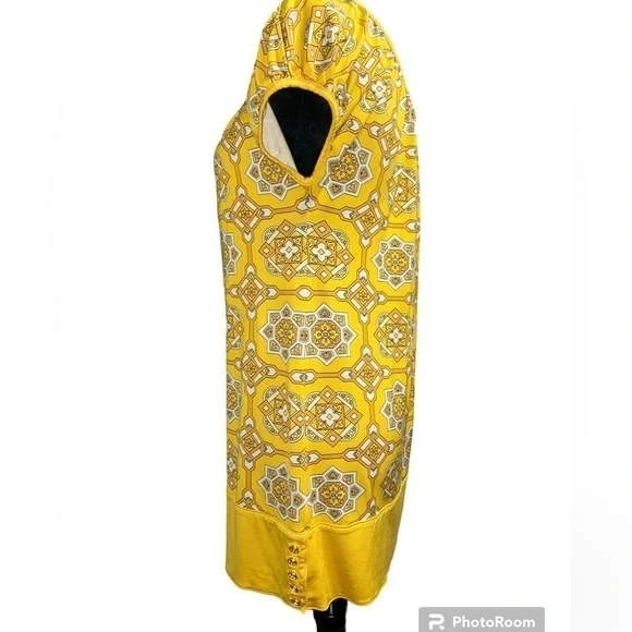 Juicy Couture Vintage Y2K Silk Blend Yellow Print Dress Size S - Picture 3 of 8